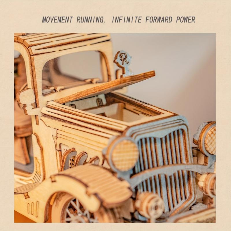 164pcs Wooden Puzzle Model TG504 Retro Vintage Car 3D Three dimensional Puzzle
