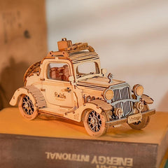 164pcs Wooden Puzzle Model TG504 Retro Vintage Car 3D Three dimensional Puzzle