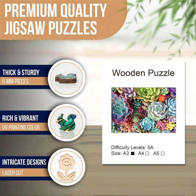 Animal Shaped Wooden Jigsaw Puzzle Christmas Gift