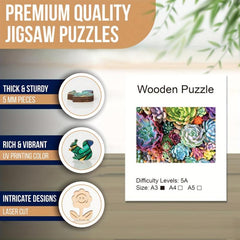 Animal Shaped Wooden Jigsaw Puzzle Christmas Gift