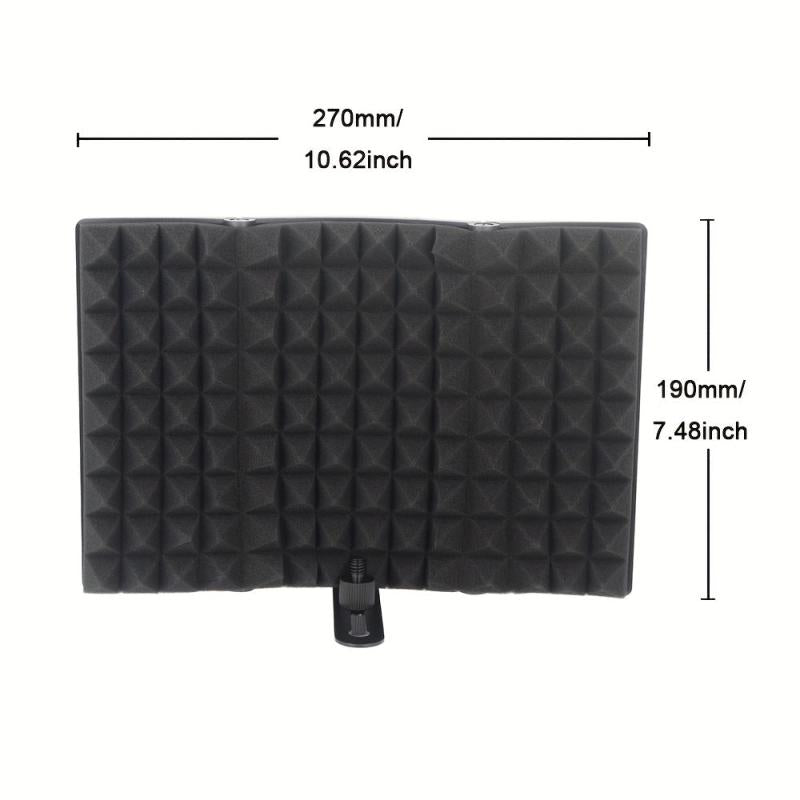 Microphone Isolation Shield Triple Sound Insulation Reflection Filter