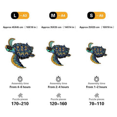 Sea Turtle Wooden Puzzle for Adults and Families