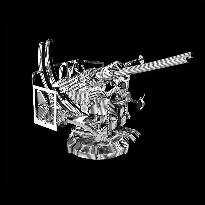 Metal 3D Puzzle Shipborne 2 link 40mm Anti aircraft Gun Toy Model