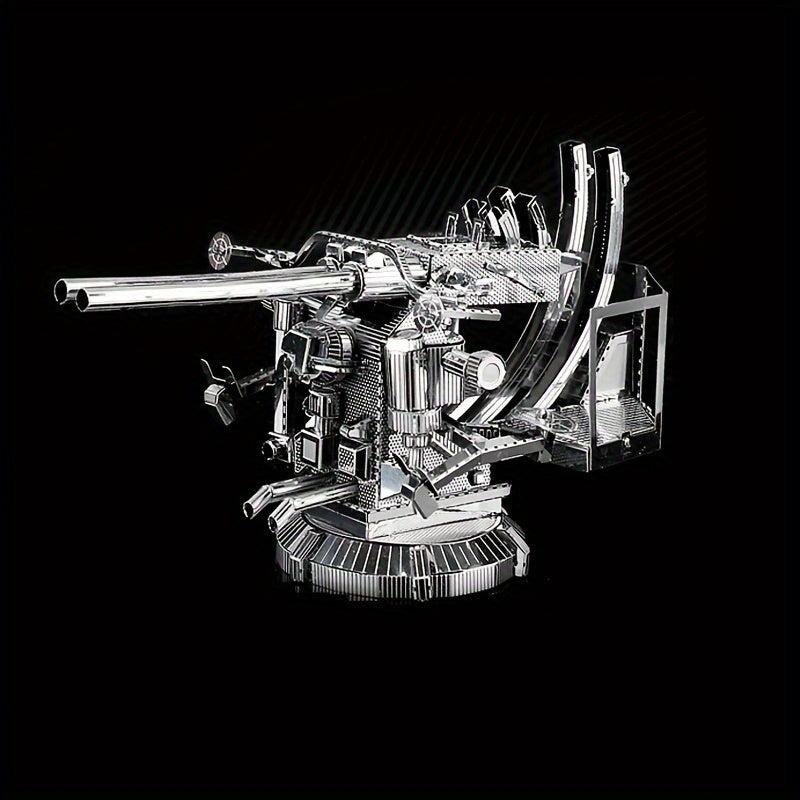 Metal 3D Puzzle Shipborne 2 link 40mm Anti aircraft Gun Toy Model