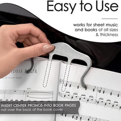 Large Sheet Music Book Clip for Piano Guitar Violin