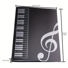 A4 Music Sheet File Folder - 40 Pocket Plastic - Document Storage