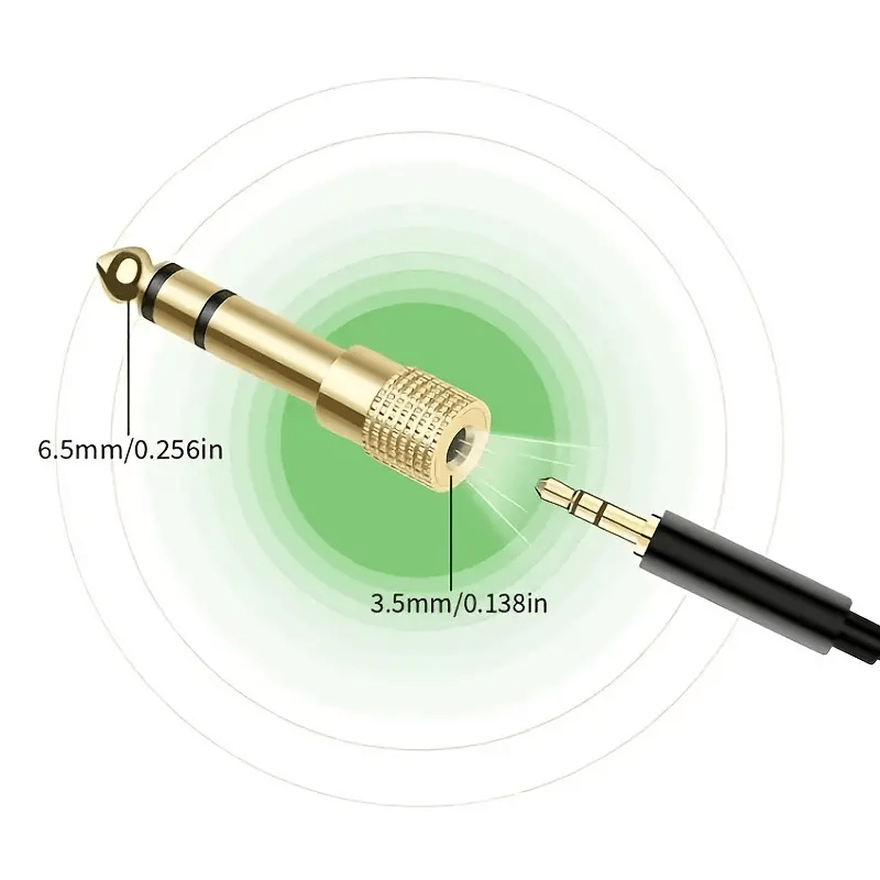 Audio Adapter 6.5mm Male to 3.5mm Female Converter