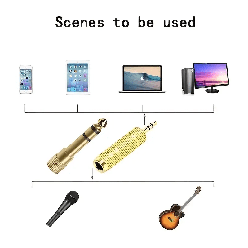 Audio Adapter 6.5mm Male to 3.5mm Female Converter