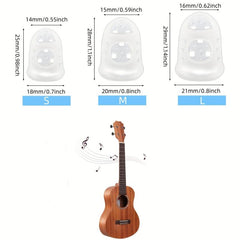 10pcs Silicone Guitar Finger Protectors Anti Slip Finger Covers for Ukulele
