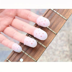10pcs Silicone Guitar Finger Protectors Anti Slip Finger Covers for Ukulele