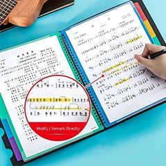 A4 Piano Music Folder 20 Colorful Pages 40 Sides