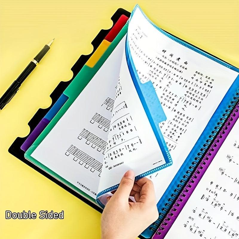 A4 Piano Music Folder 20 Colorful Pages 40 Sides