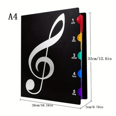 A4 Piano Music Folder 20 Colorful Pages 40 Sides