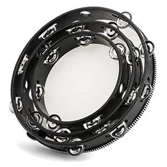 Wood Handheld Tambourine 25cm Wooden Drum Jingles Percussion Instrument