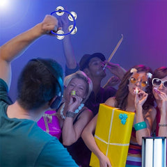 Plastic Percussion Tambourine for Adults with 4 Bells