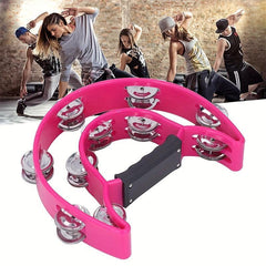 Tambourine Handbells Metal Jingles Hand Percussion