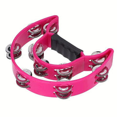 Tambourine Handbells Metal Jingles Hand Percussion