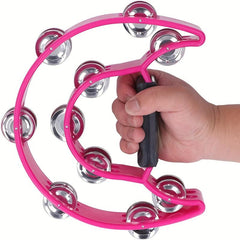 Tambourine Handbells Metal Jingles Hand Percussion