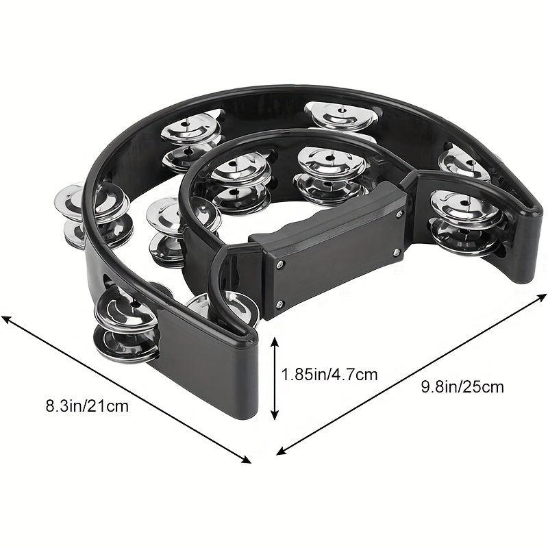Tambourine Handbells Metal Jingles Hand Percussion