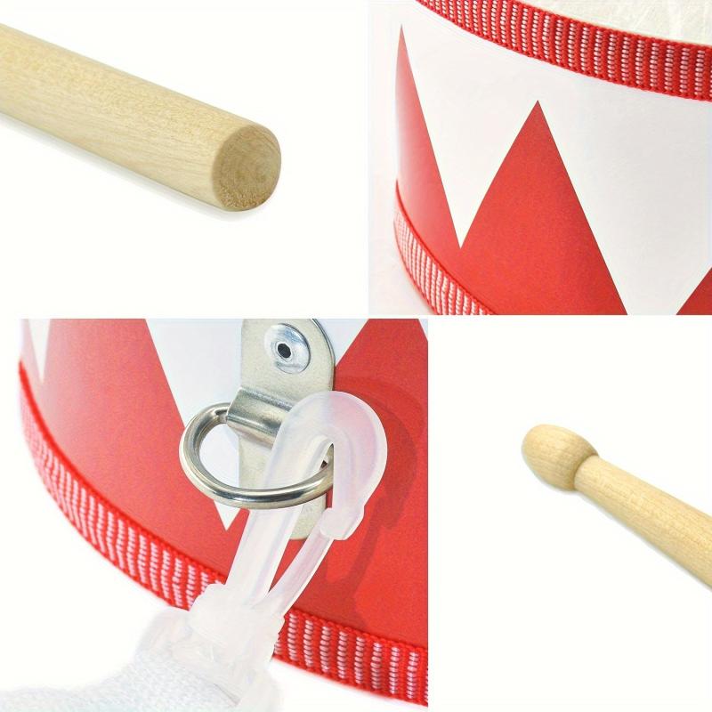 8 Inch Wooden Drum with Strap & 2 Drumsticks Musical Instrument