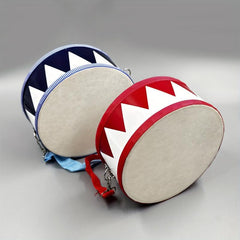8 Inch Wooden Drum with Strap & 2 Drumsticks Musical Instrument