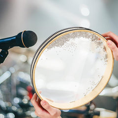 Ocean Wave Hand Percussion Drum Set with Wooden Mallets and Tambourine