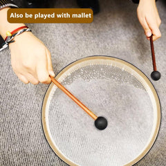 Ocean Wave Hand Percussion Drum Set with Wooden Mallets and Tambourine