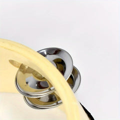 Wood Tambourine with Metal Jingles 25.4 cm