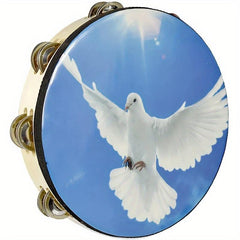 Wood Tambourine with Metal Jingles 25.4 cm
