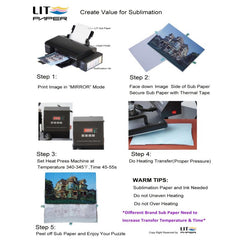 DIY Sublimation Puzzle Blanks 120 & 80 Slices for Heat Press Transfer