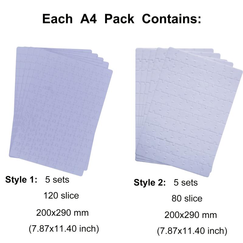 DIY Sublimation Puzzle Blanks 120 & 80 Slices for Heat Press Transfer