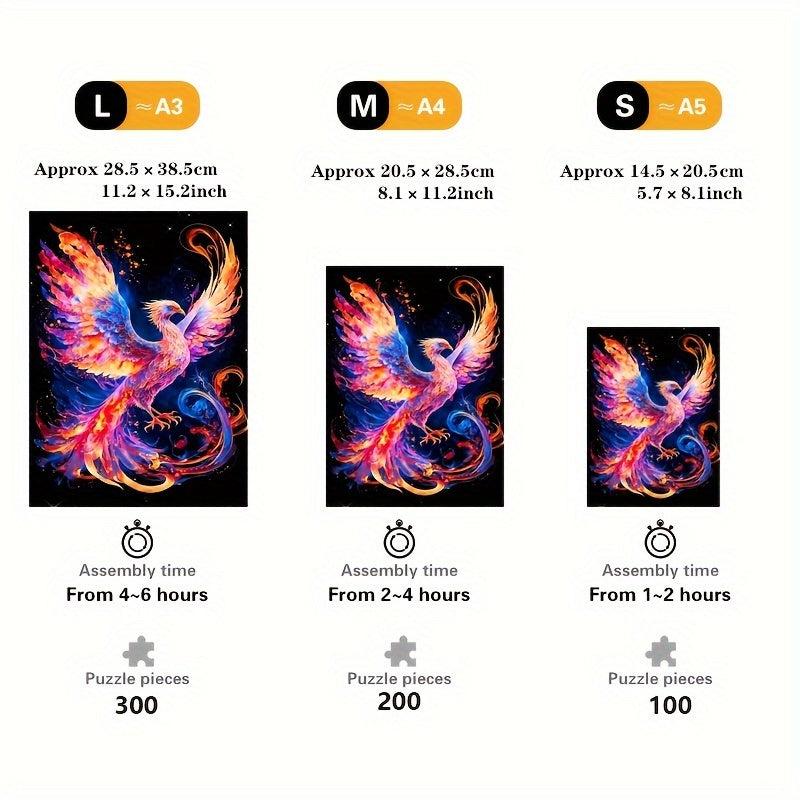 Colorful Bird Wooden Jigsaw Puzzles For Advanced Players Animal Shaped Pieces