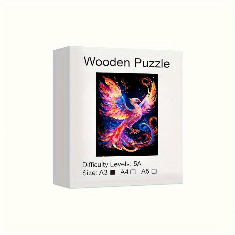 Colorful Bird Wooden Jigsaw Puzzles For Advanced Players Animal Shaped Pieces