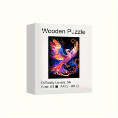 Colorful Bird Wooden Jigsaw Puzzles For Advanced Players Animal Shaped Pieces