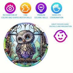 Owl Wooden Jigsaw Puzzle High Irregular Shape Animal Party Game