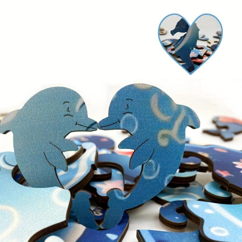 Flower Cat Wooden Puzzle Special Shapes Adult Creative Birthday Party Game