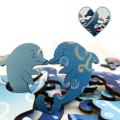Flower Cat Wooden Puzzle Special Shapes Adult Creative Birthday Party Game
