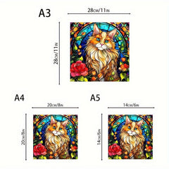 Persian Cat Wooden Puzzle Irregular Shaped Animal Party Game
