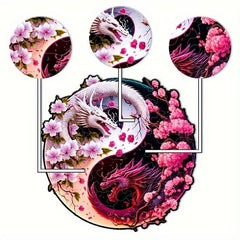 Dragon Yin Yang Wood Puzzle Advanced Players Halloween Christmas Games