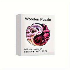 Dragon Yin Yang Wood Puzzle Advanced Players Halloween Christmas Games
