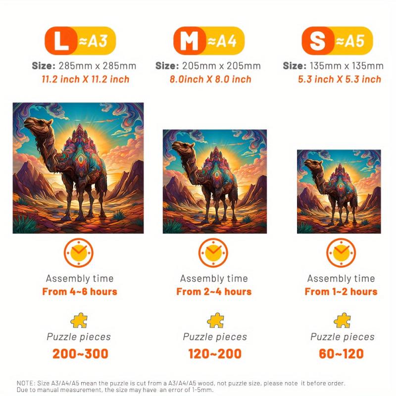 Llama City Wooden Jigsaw Puzzle - Improve Focus & Thinking Ability!