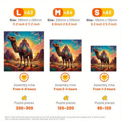Llama City Wooden Jigsaw Puzzle - Improve Focus & Thinking Ability!