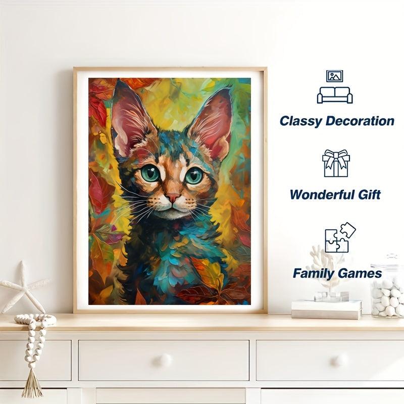 Cat Wooden Puzzle Irregular Animal Shaped Jigsaw High Difficulty
