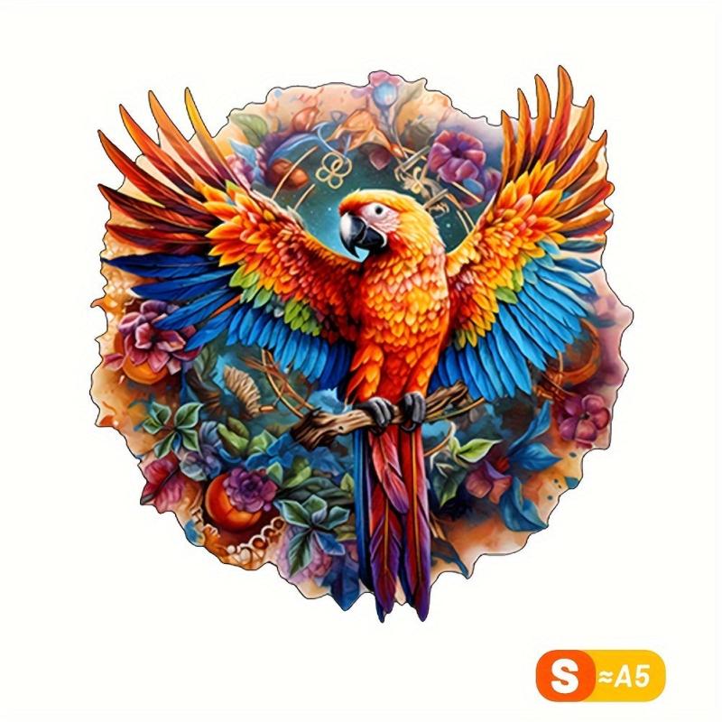 Parrot Wooden Puzzle, High Difficulty, Irregular Shaped Pieces
