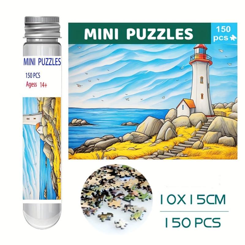 Cove Lighthouse Mini Test Tube Puzzle Educational Toys Jigsaw Game