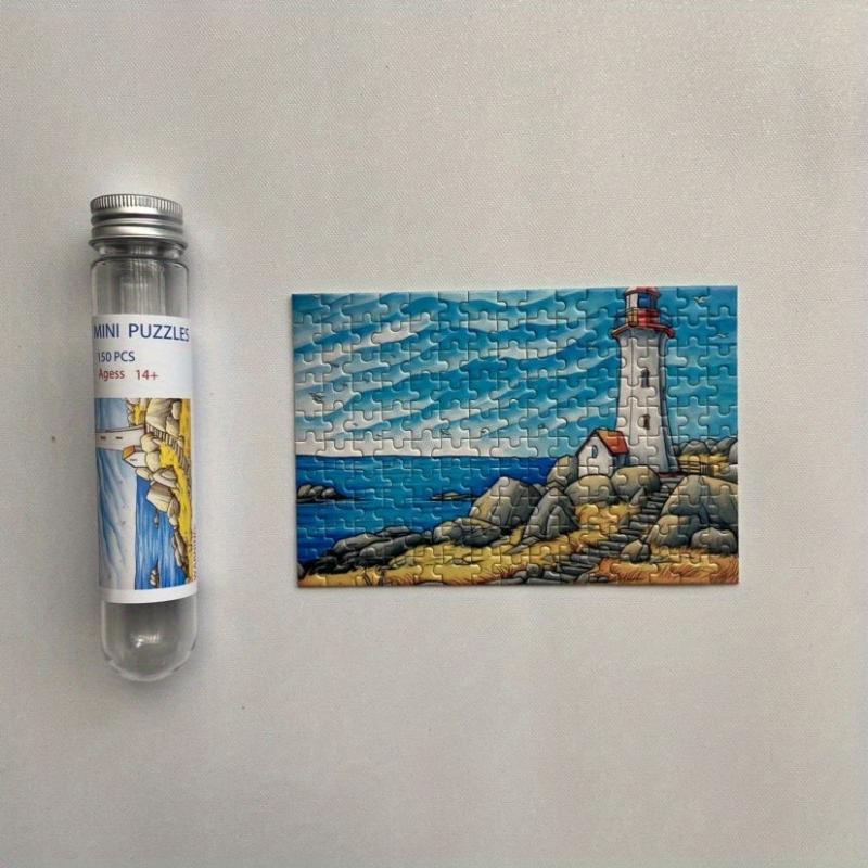 Cove Lighthouse Mini Test Tube Puzzle Educational Toys Jigsaw Game