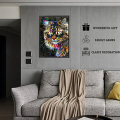 Colorful Cat Wooden Puzzle - Fun Family Game