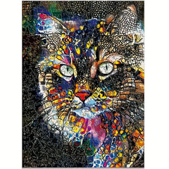 Colorful Cat Wooden Puzzle - Fun Family Game