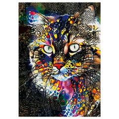 Colorful Cat Wooden Puzzle - Fun Family Game