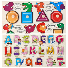 Wooden Spikes Puzzles For Toddlers Educational Toy Set